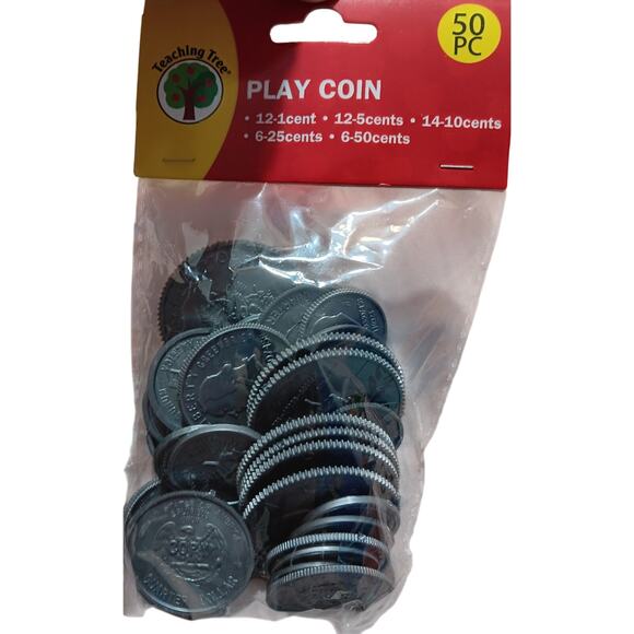 Teaching Tree Play Money Educational 1 Pack of Bills & 2 Packs of Coins NEW - Picture 3 of 3